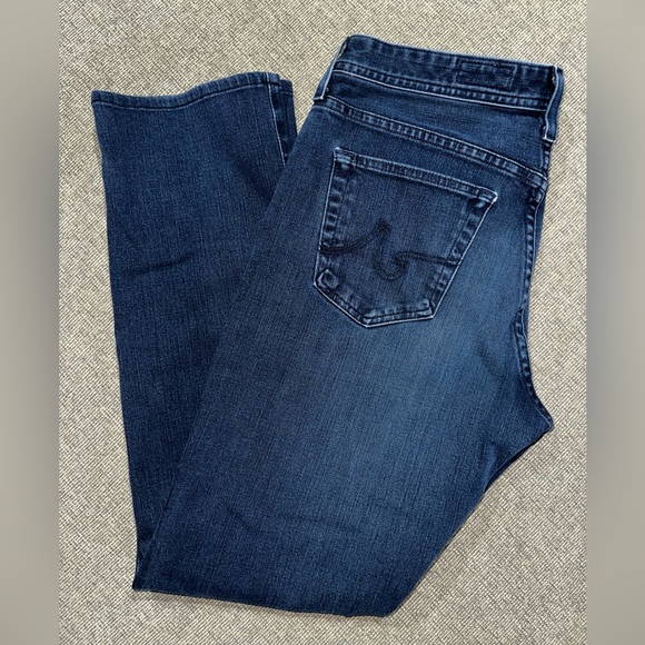 AG Adriano Goldschmied Dark Blue Straight Jeans 32x34 - Picture 4 of 13